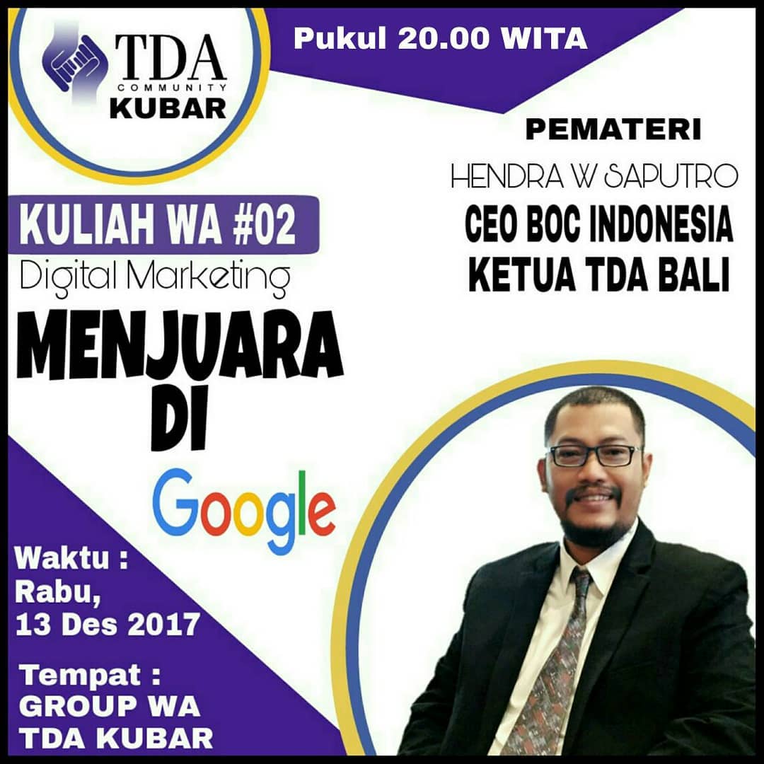 Menjuara di Google bersama TDA Kutai Barat  Komunitas 